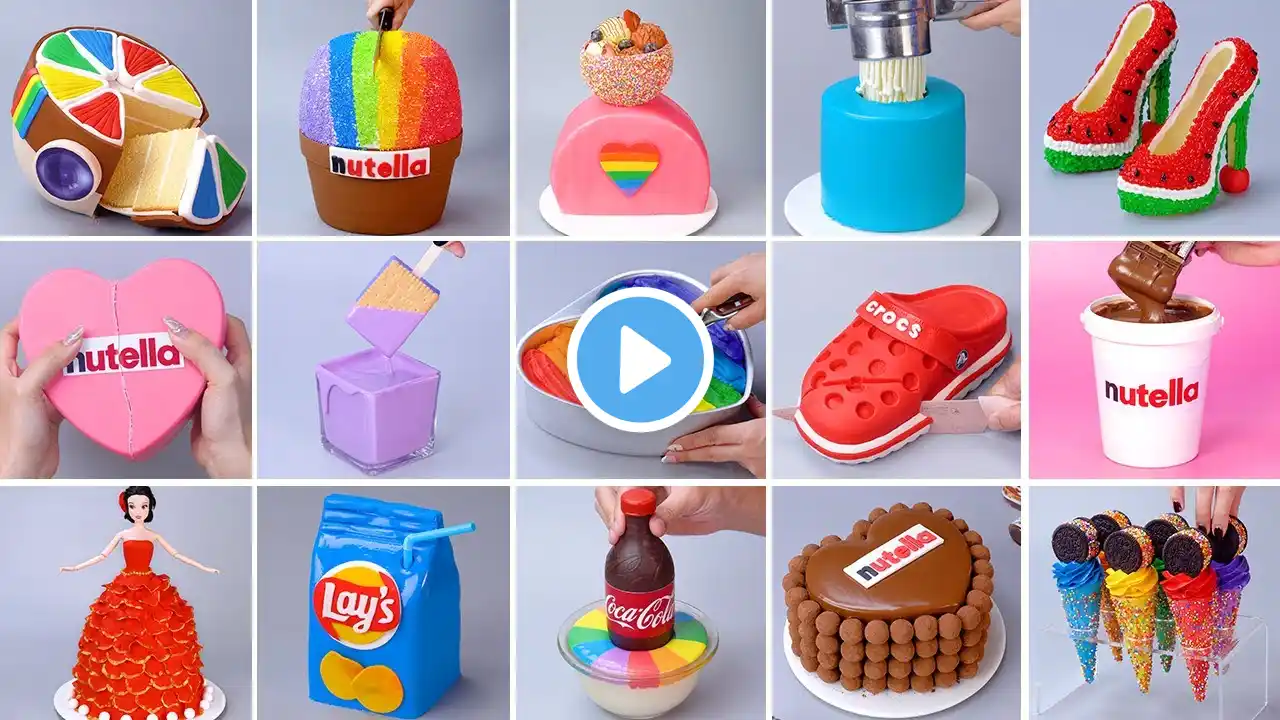 1000+ Oddly Satisfying Rainbow Cake Decorating Compilation | So Yummy Chocolate Cake Hacks Tutorials