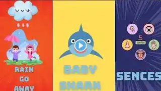 Baby shark 🦈 | 5 sences | Rain go away 🌧️ |  kids songs| nursery rhymes #viralvideos