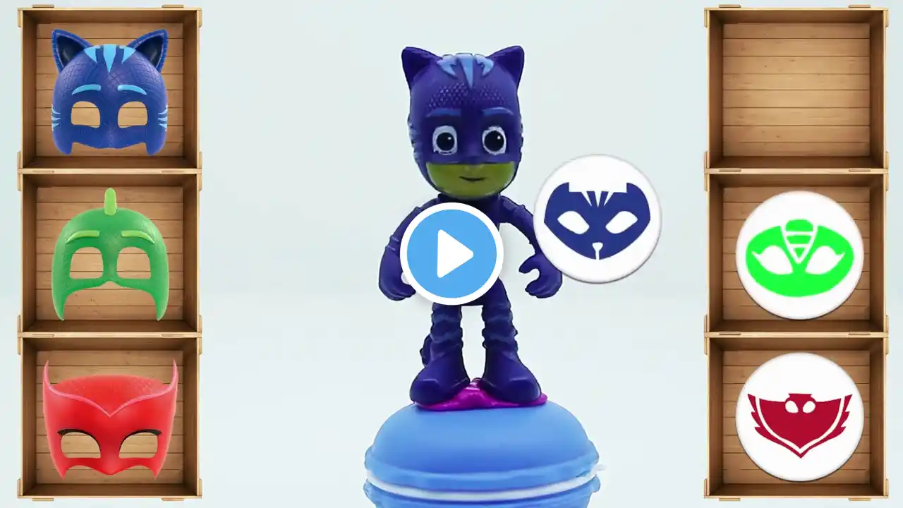 Pj Masks Balls and Cups Water colorful, Learn Colors with Pj Masks Wrong Heads Toys for kids