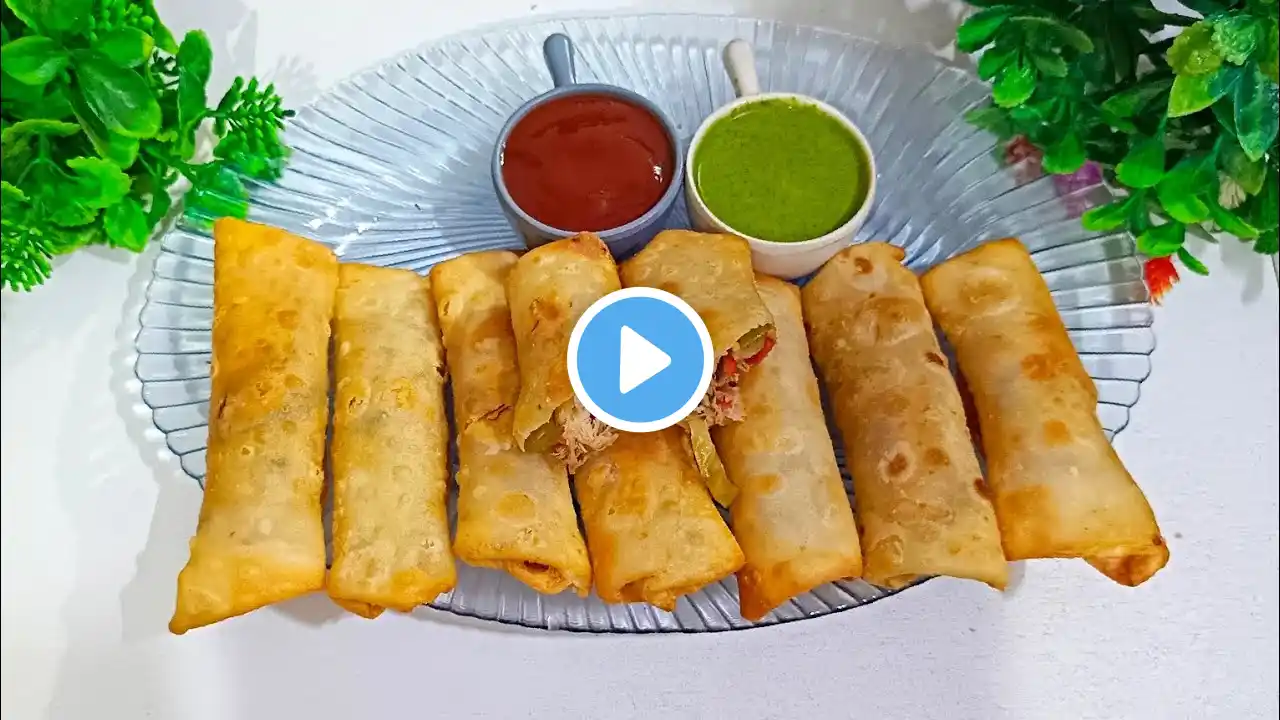 Ramzan Special Chicken Spring Roll | Chicken Spring Roll Recipe | Crunchy Chicken Spring Roll Recipe