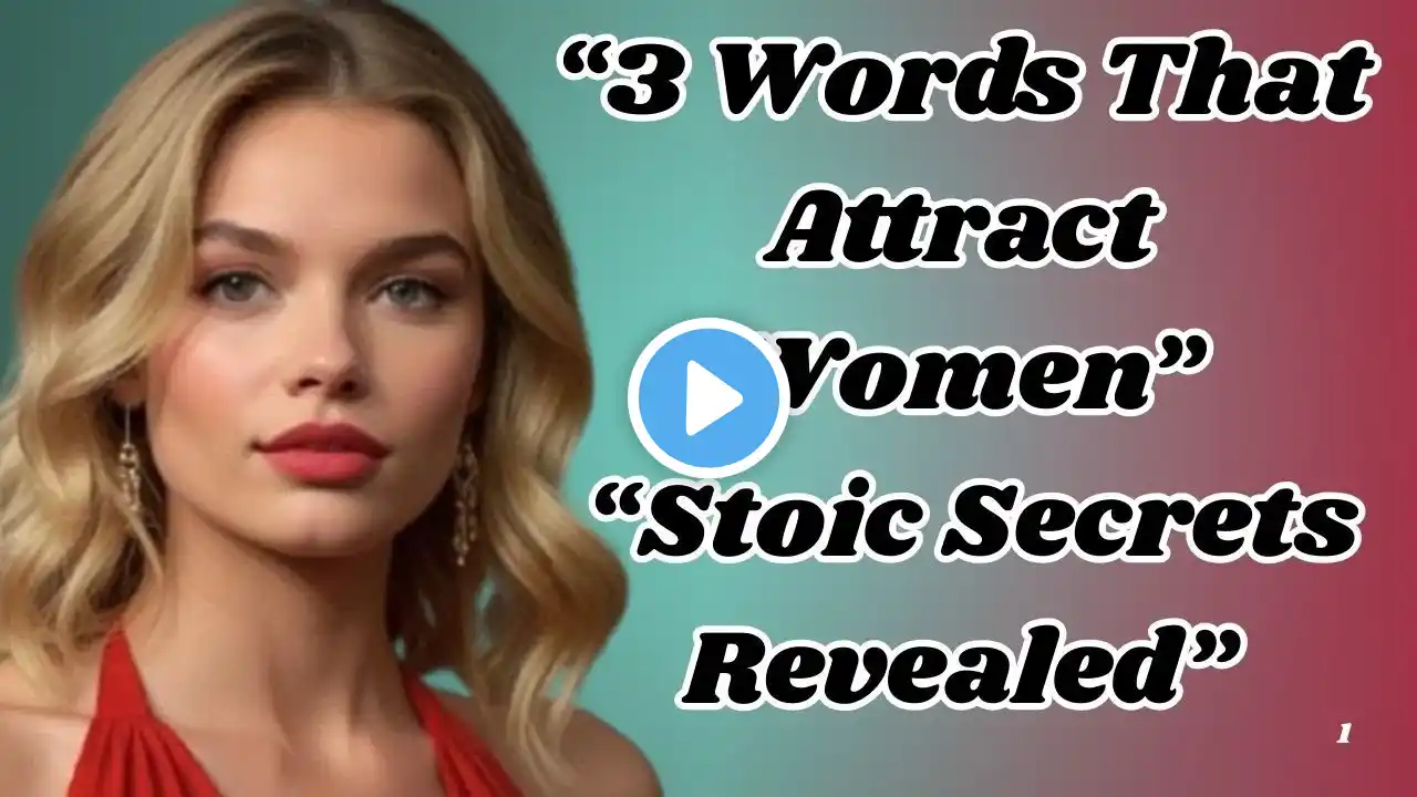 The Secret to Attracting Women with These 3 Words Stoicism Revealed #Stoic Step