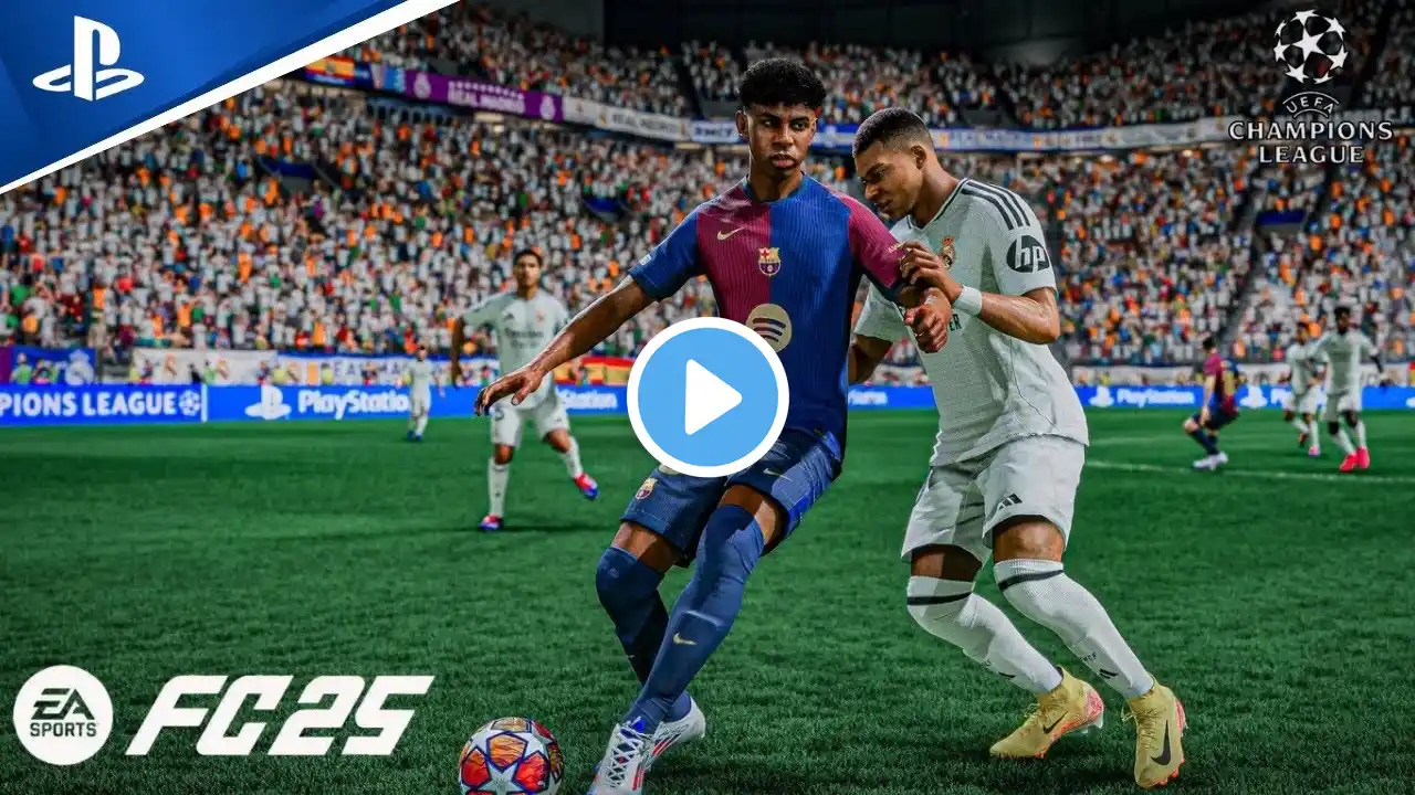 FC 25 - FC Barcelona vs Real Madrid ft. Yamal, Mbappe | UEFA Champions League 2024 | PS5™4K