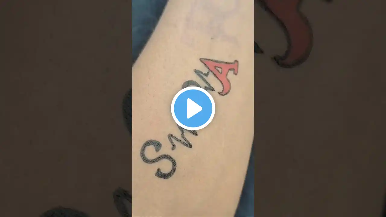 S❤A couple love tattoo.    SA tattoo design #shorts #viral #youtubeshorts