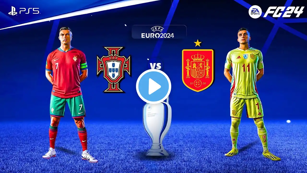 FC 24 - Portugal vs Spain | UEFA EURO Germany 2024 Final | C. Ronaldo vs L. Yamal | {4K60FPS}