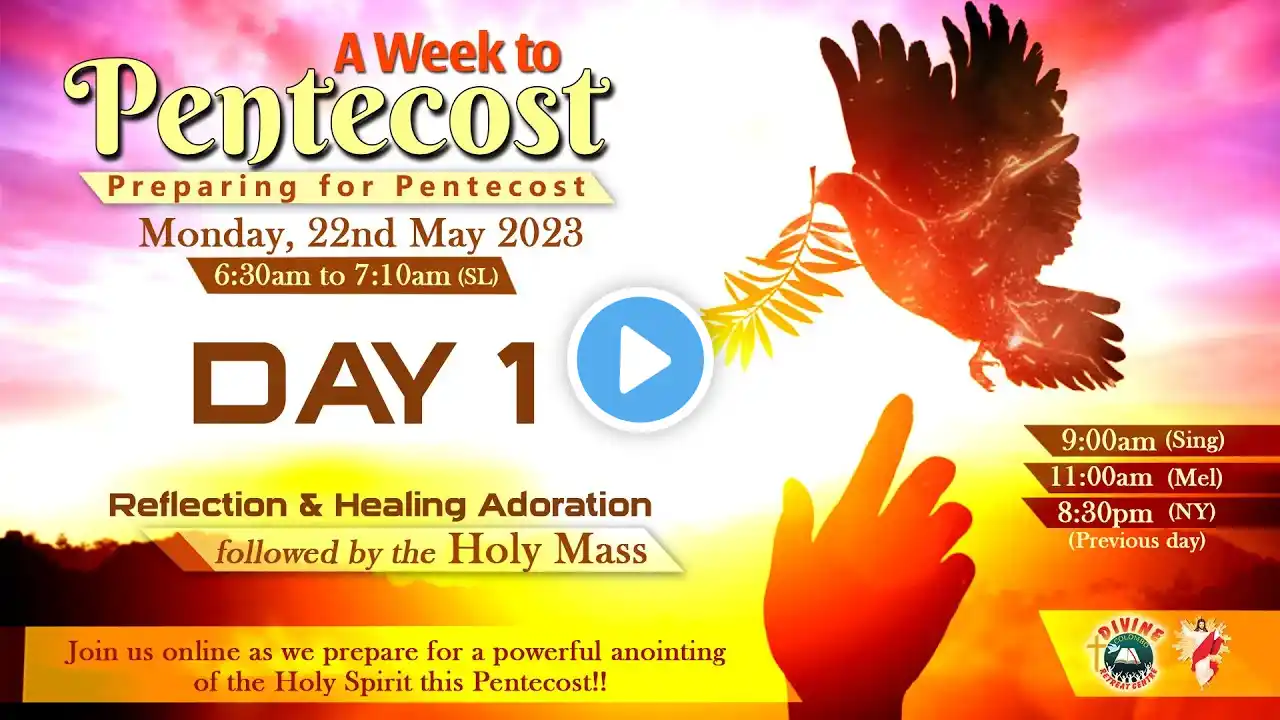 (LIVE) A Week to Pentecost, Preparation - Day - 1 | Holy Mass | 22 May 2023 | Divine Colombo