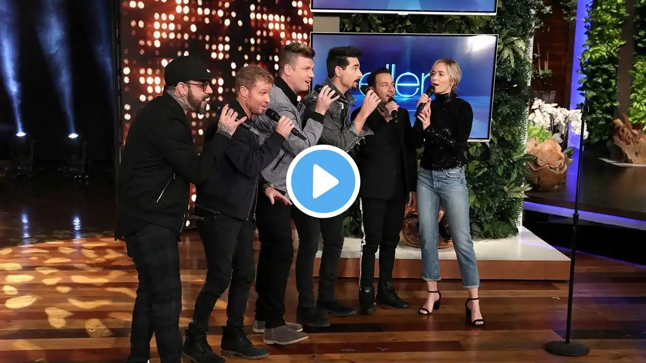 Emily Blunt Gets a Backstreet Boys Surprise for an Unexpected Duet