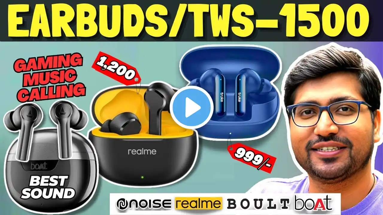 TOP 3🔥Best TWS Under 1500🔥Best Earbuds Under 1000🔥Best Airpods under 1500🔥TWS Earbuds Under 1500