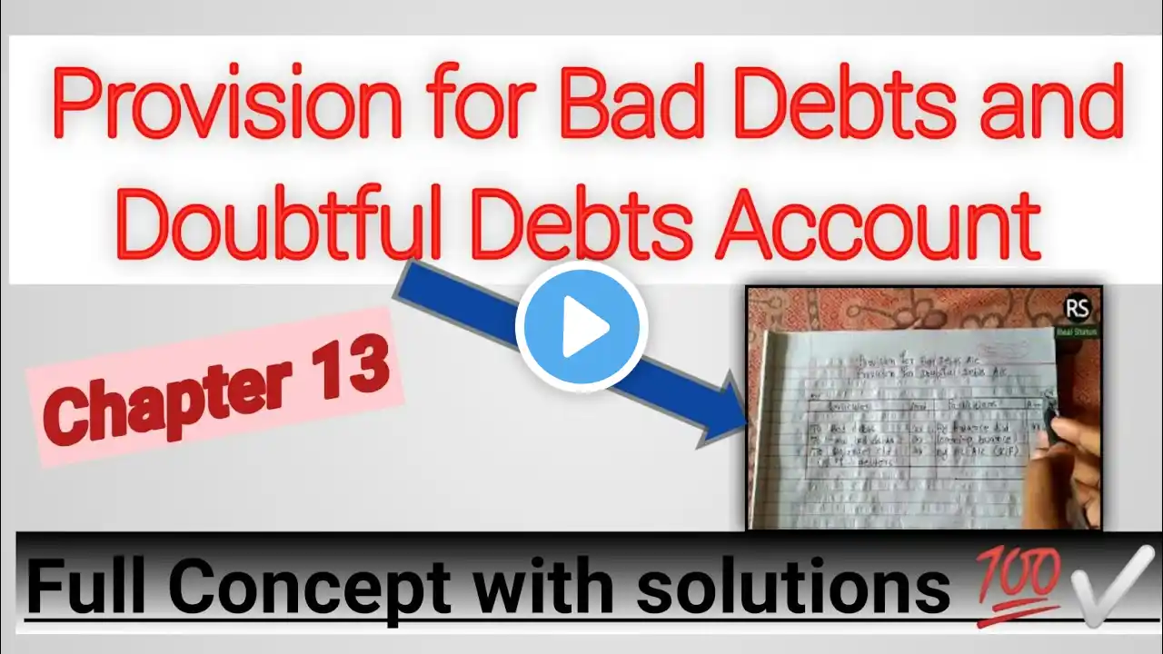 provision for bad debts account class11|provision for doubtful debts account|‪@RealStatus-ju2ys‬