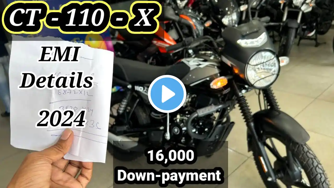 New Bajaj CT 110 X Bs6 2024 Model Bike Price Detail | Down Payment 💰 Loan Details🔥 Finance Detail