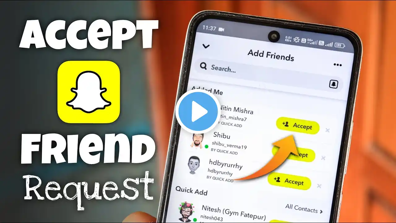 How to Accept Friend Request in Snapchat