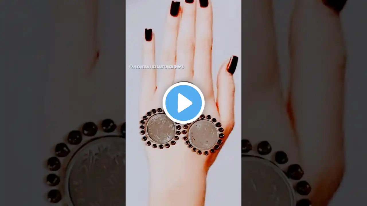 Beautiful ❤️ mehndi designs tricks use coins #shortvideo #ytshorts #vairalvideo #mehndi