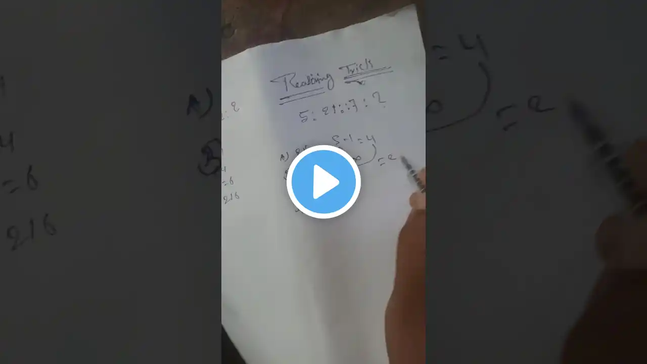 Reasoning Trick | Missing Number Reasoning Question | math short trick #maths #reasoning