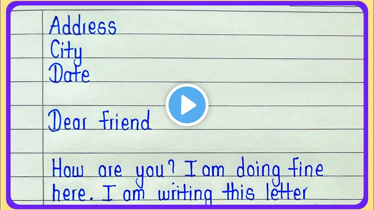 Write a letter to friend about summer vacation || Summer vacation letter || Informal letter