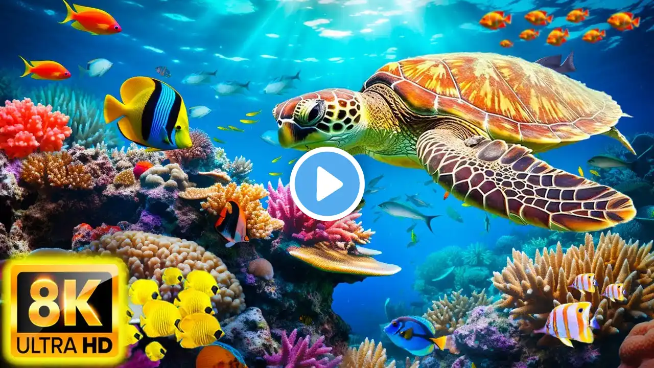 11 HOURS of 8K Video Underwater Wonders + Relaxing Music - Coral Reefs & Colorful Sea Life in 8K UHD