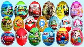 Surprise Eggs Frozen Minions Minnie Mouse Spiderman Cars Kinder Surprise Opening