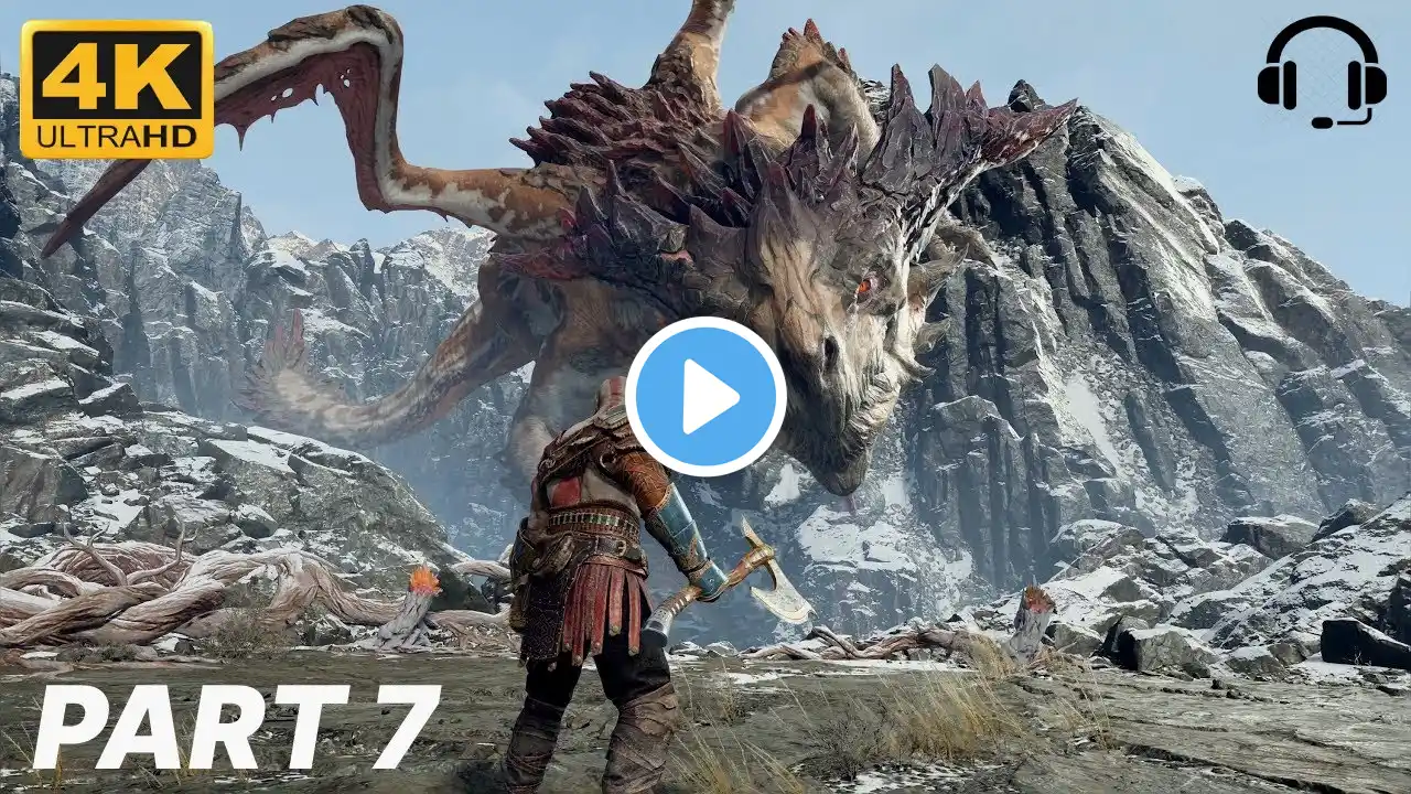 GOD OF WAR PC Walkthrough Gameplay 2022 Part 7 - HRAEZLYR DRAGON BOSS (4k 60 / RTX 3060 / FULL GAME)