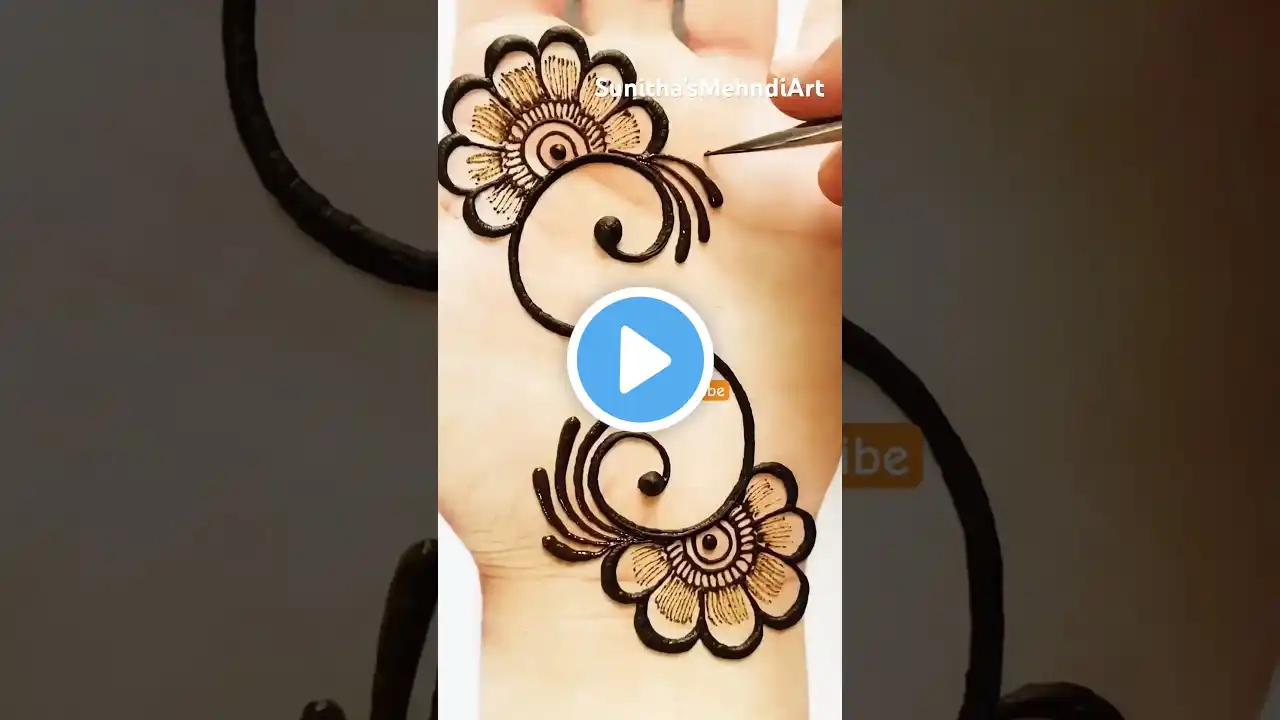 S Alphabet Beautiful Mehndi😍♥️ #shorts #viral #ytshorts ‪@sunithasmehndiart‬