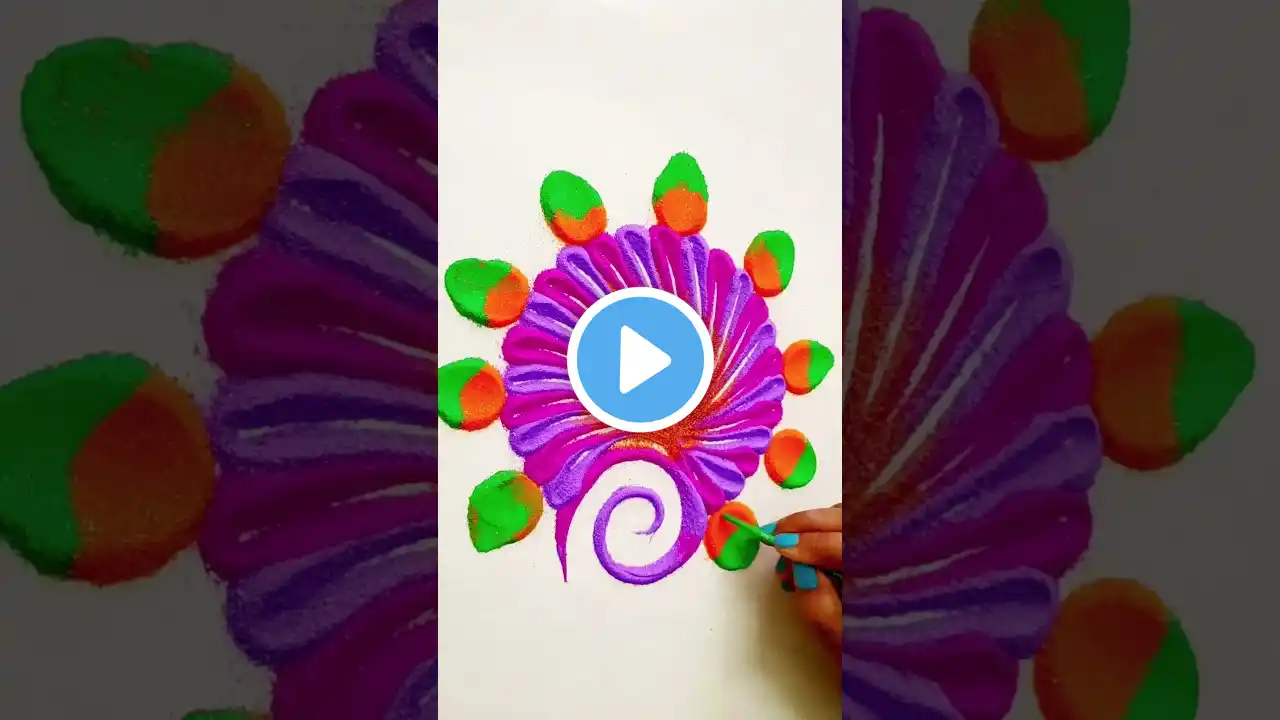 Awesome rangoli 🌷 rangrangoli 🌷 Easy Rangoli 🌷 Top rangoli#subscribe #rangoli #ytshorts #viralshorts