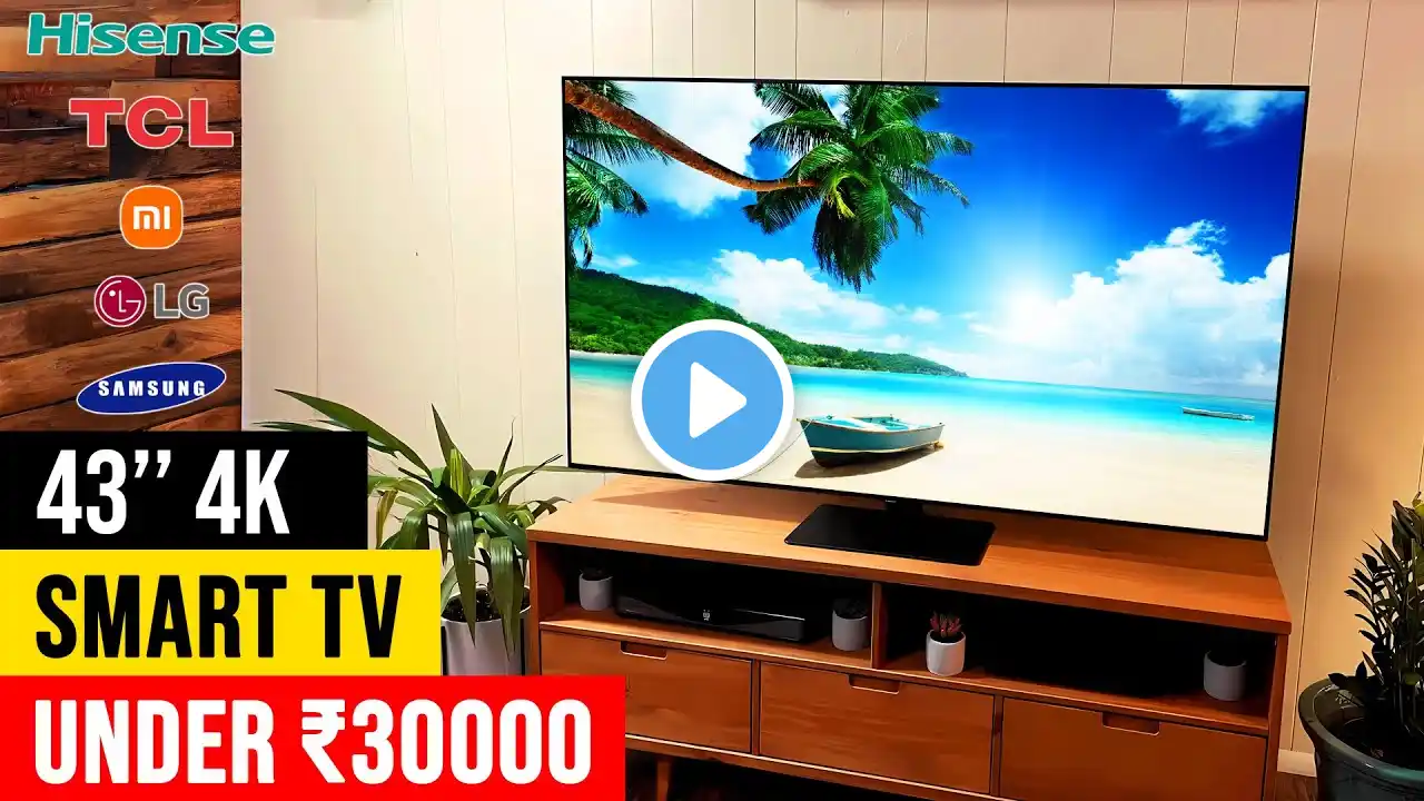 Top 5 Best 43 inch 4K Smart TV in 2024 ⚡ Best Premium 43" 4k Android Smart TV in India For 2024 ⚡