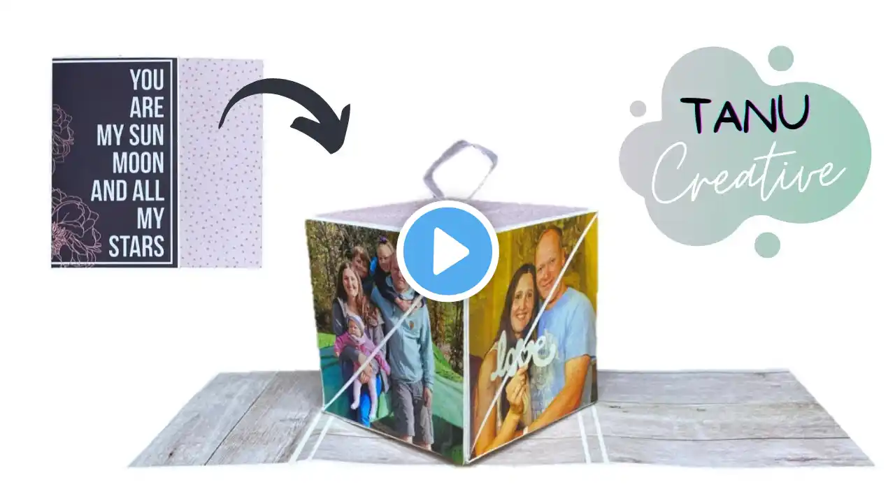 Pop Up Photo Cube in a Card | Tutorial by Tanu Creative