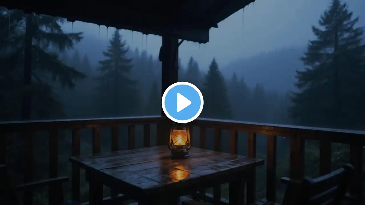 Balcony Rain Sounds for Insomnia - Rainy Day White Noise for Sleeping