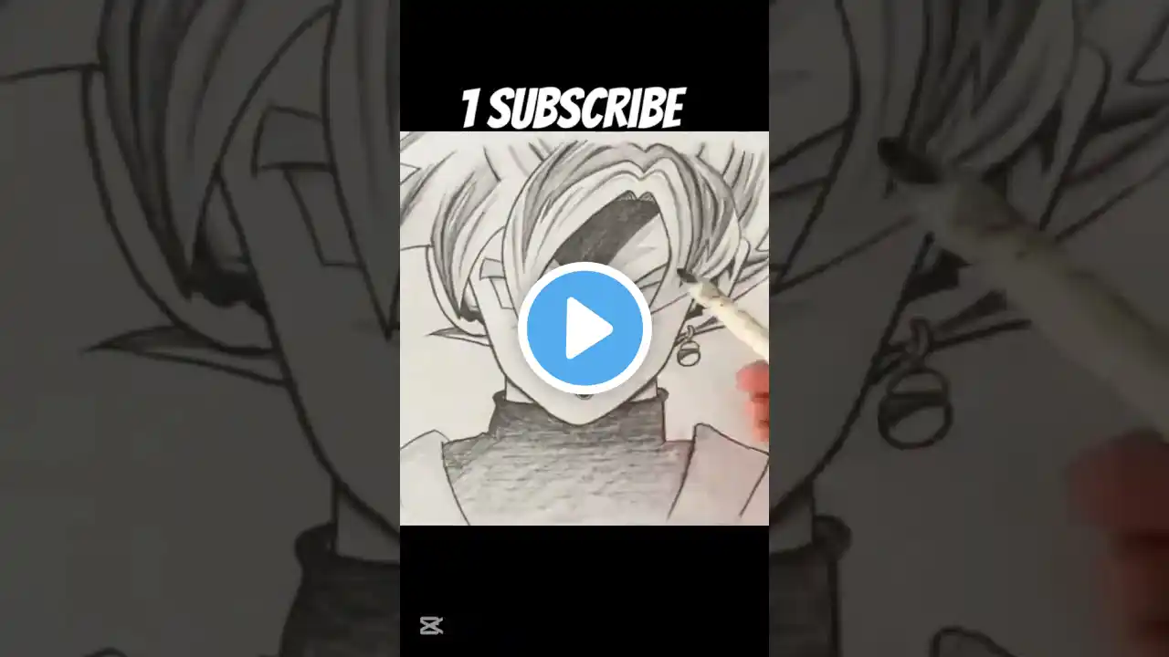 how to draw goku black super Saiyan#rose #easy anime drawing