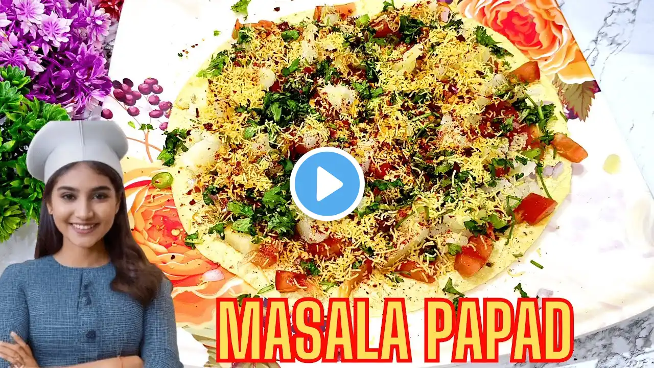 Crispy Masala Papad Recipe | Healthy Indian Snacks Under 10 Minutes! (Easy & Delicious)