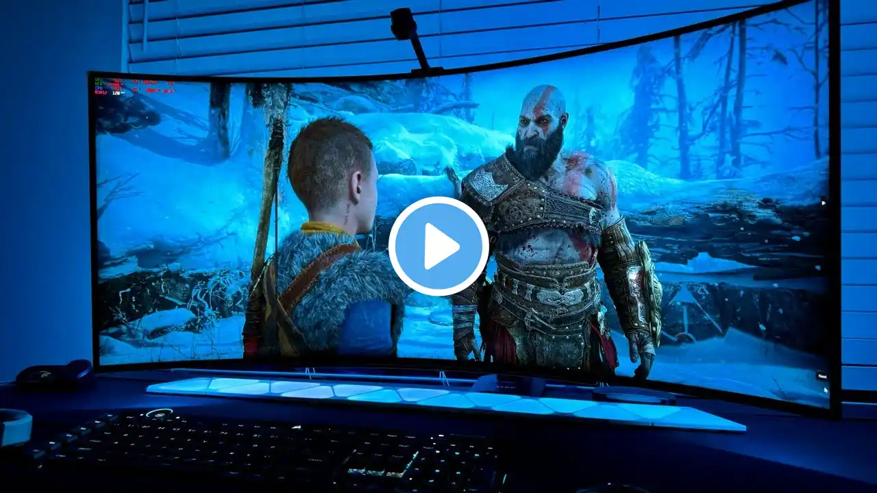 God of War Ragnarok: AWESOME POV Gameplay on the 2024 45" LG UltraWide OLED | LG45GS96QB with HDR