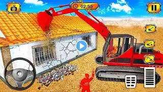 Demolish Buildings with Wrecking Crane Simulator Game ll Android Gameplay