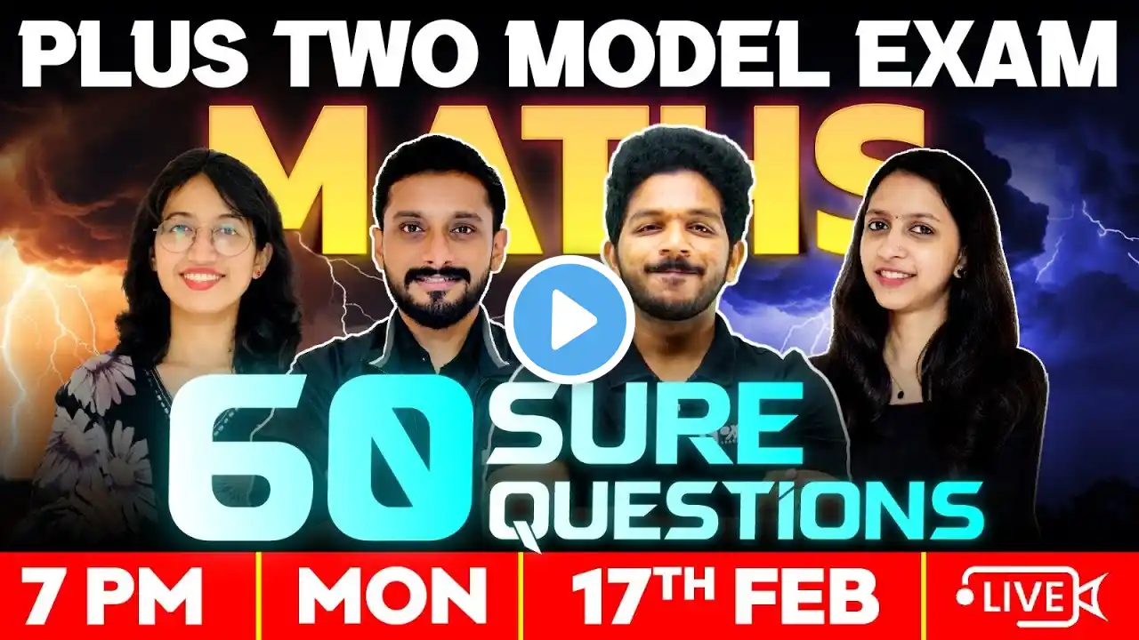 Plus Two Maths Model Exam | 60 Sure Questions | Exam Winner +2