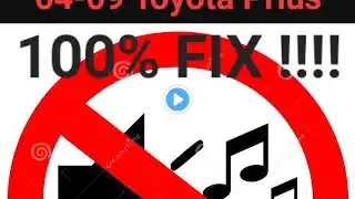 2004-2009 Toyota Prius RADIO HAS NO SOUND and Partially working Touchscreen. 100% EASY FIX !!!!!!!