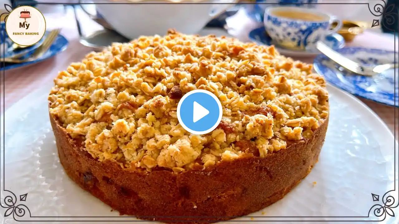 Traditional Irish Apple Crumble Cake