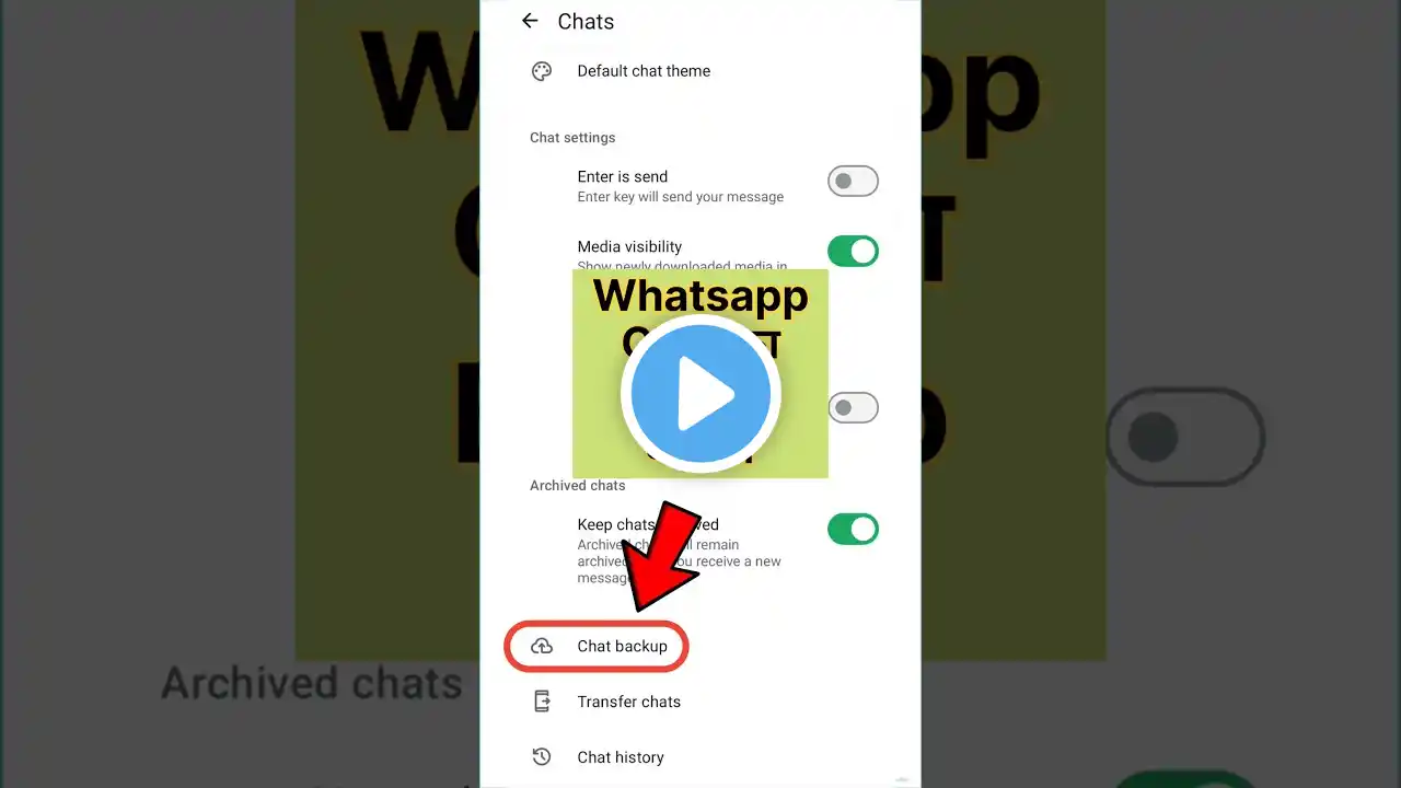 Whatsapp Chat Backup Kaise karen ll #whatsapp #shortvideo #trending #youtubeshorts #viralvideo