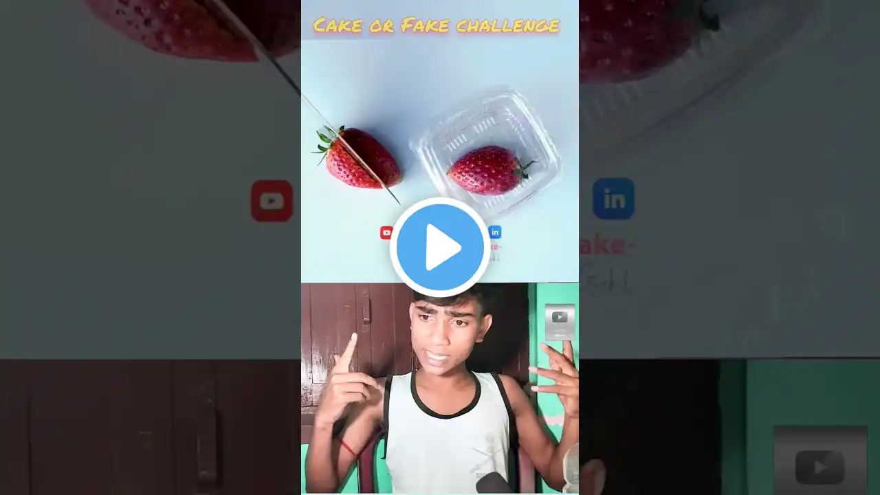 🍰🤔qcake vs fake challenge #challenge #shorts