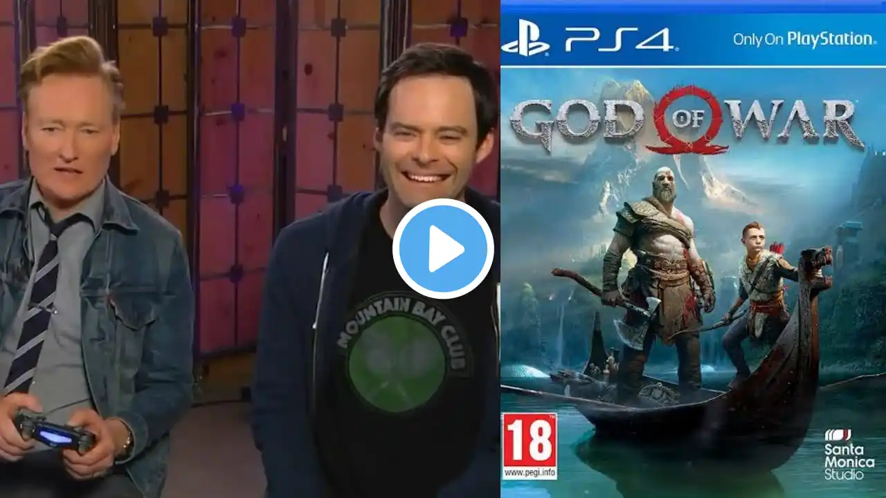 Conan O'Brien and Bill Hader Play God Of War (Clueless Gamer Funny moment's)