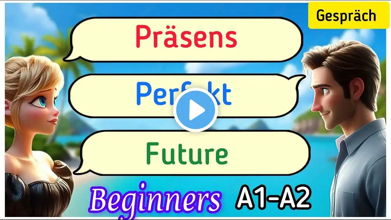 Easy Example for 3 German tenses | Perfekt & Future & Präsens | A1-A2 | conversation for Beginners !