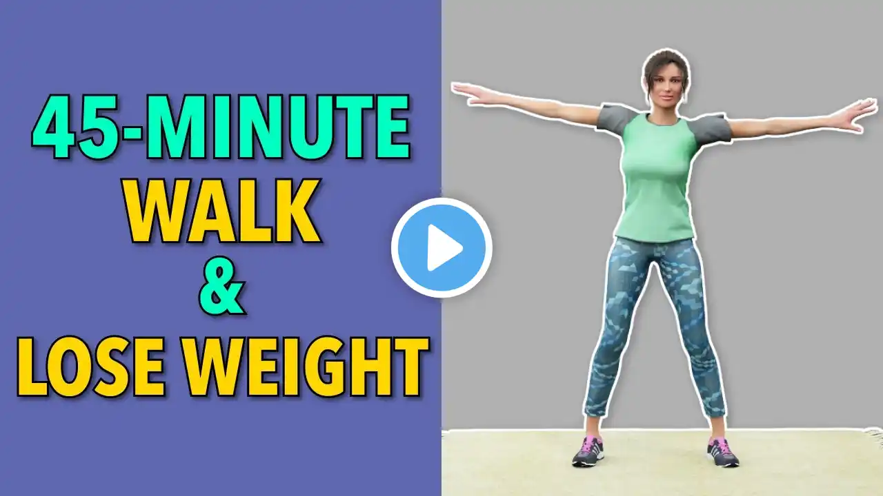 45-Minute Steady Walk For Weight Loss: 4 New Exercises