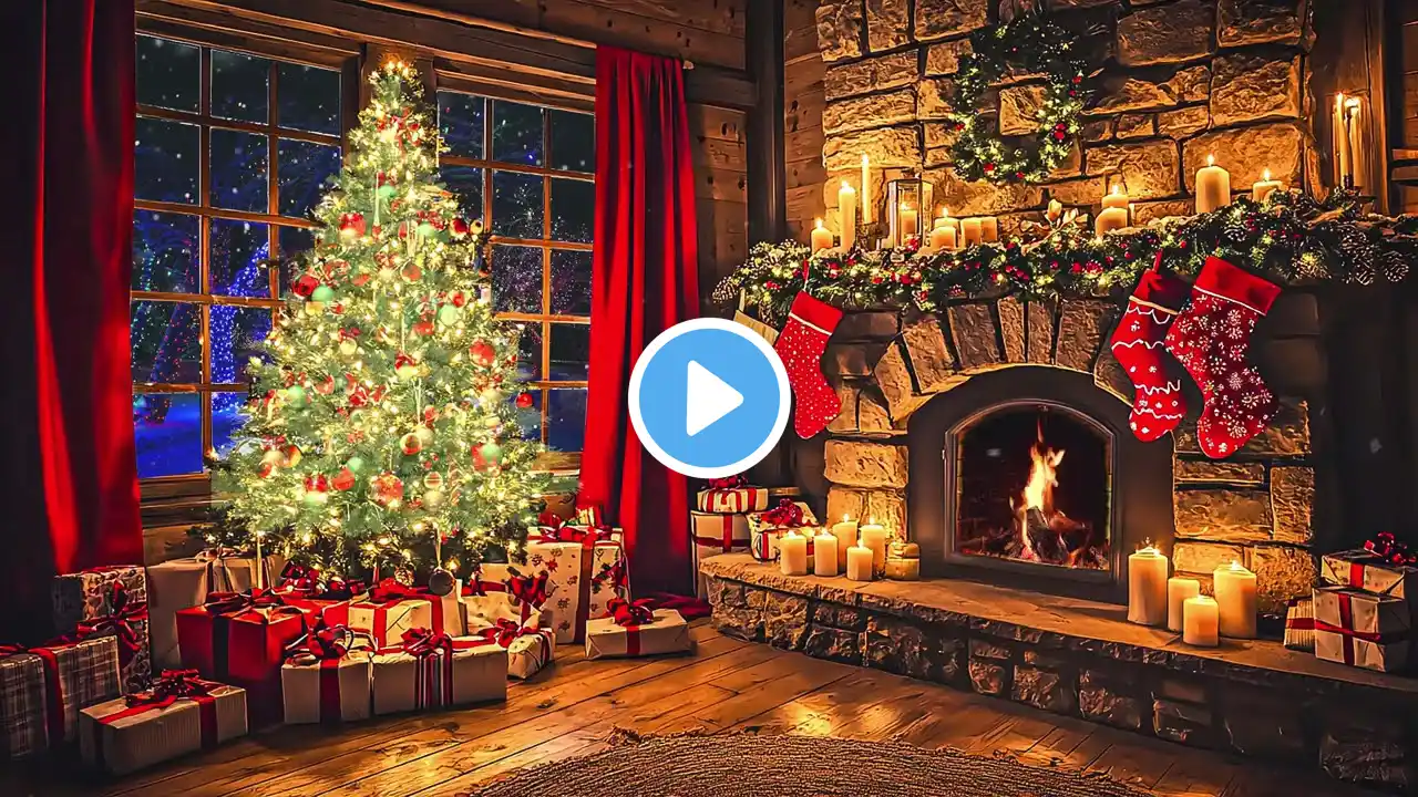 Top 50 Christmas Songs and Carols | Best Christmas Music Playlist With Fireplace