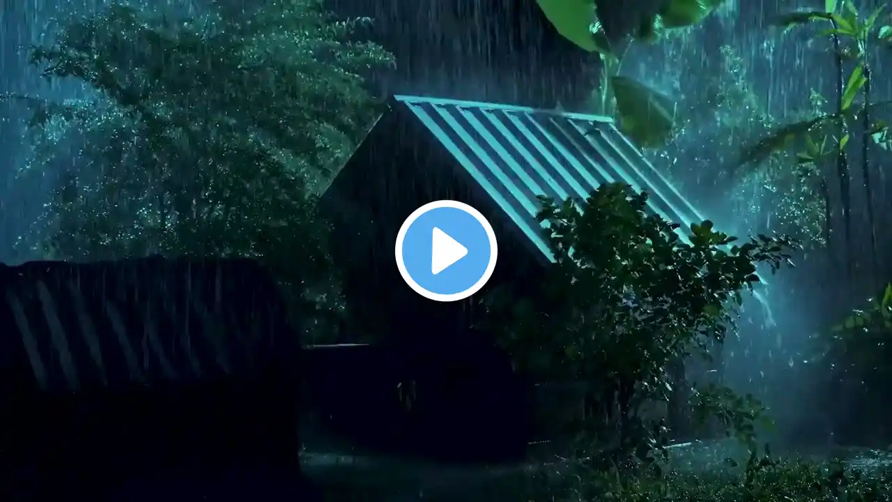 Heavy Rain & Thunder Sounds for Sleeping | Relaxing Night Storm Ambience