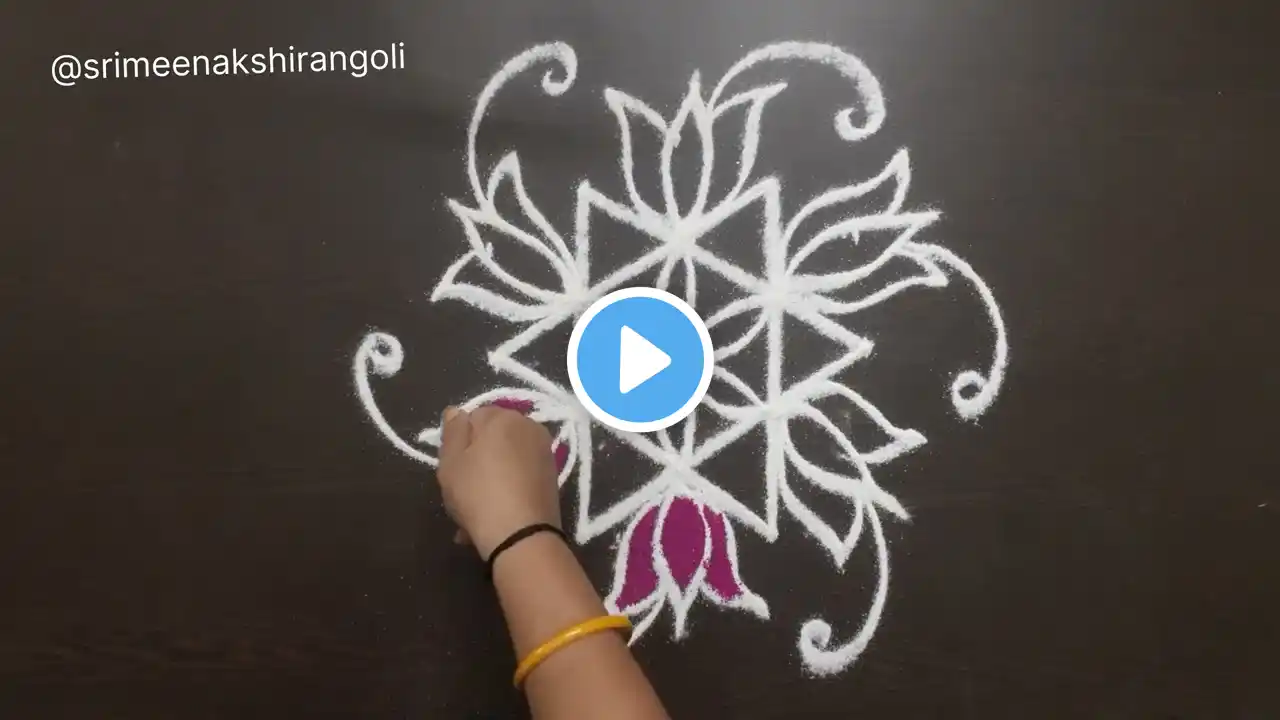 5x3 dots Margazhi madham special Kolam #rangoli #rangolidesigns  #design  #simplerangoli