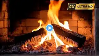 🔥 Realistic Fireplace with Crackling Fire Sounds in 4K UHD | Perfect ASMR Sleep Experience