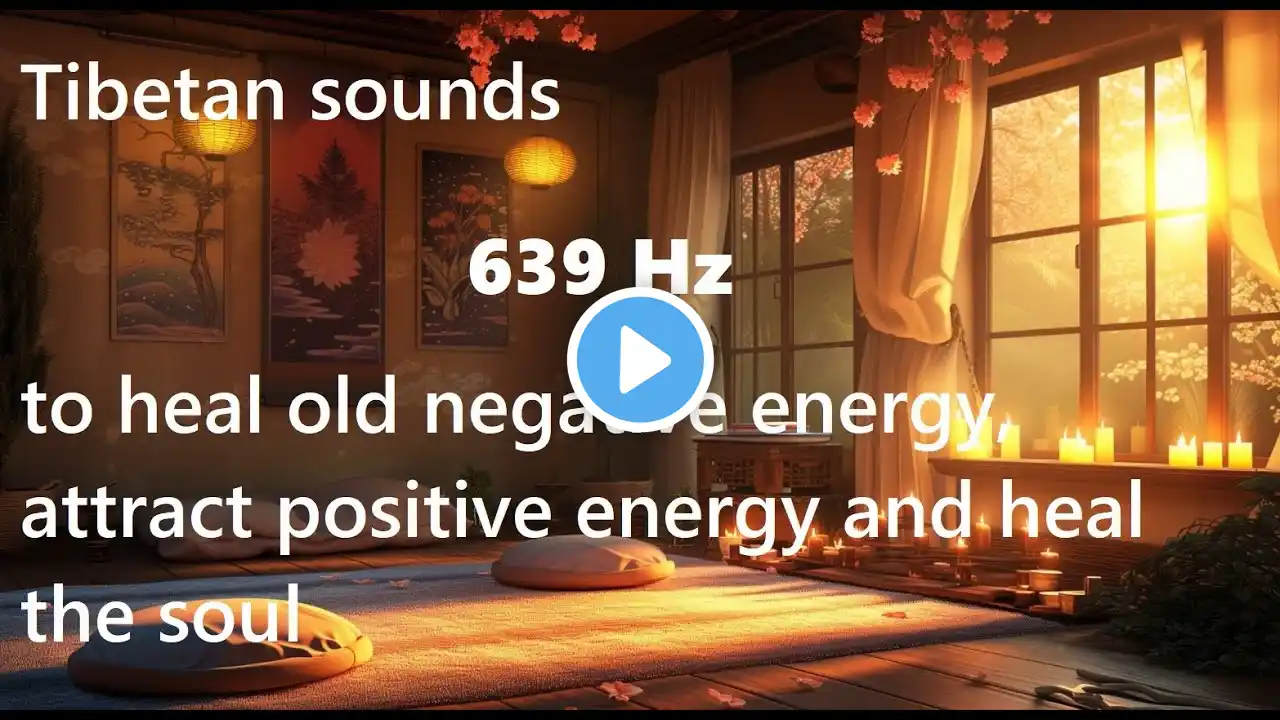 639 HZ - Tibetan sounds to cleanse old negative energy, attract positive energy, and heal the soul.