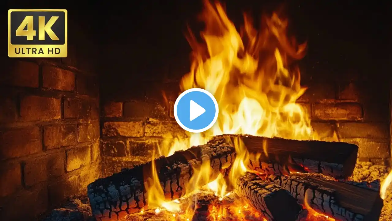 🔥 🔥 4K Cozy Fireplace (LIVE 24/7). Fireplace with Crackling Fire Sound. Room Fireplace 2025 🔥 🔥