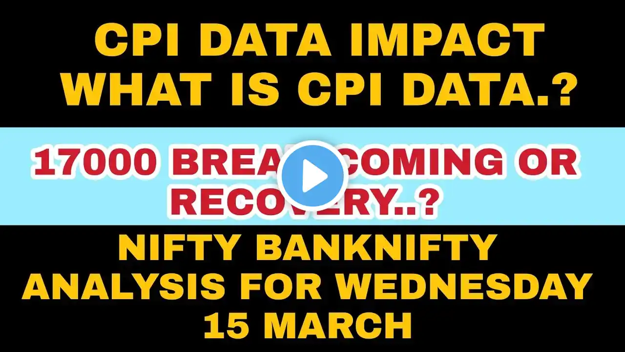 CPI Data | Nifty prediction tomorrow & Banknifty analysis for Wednesday 15 March | CPI data impact
