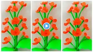 Easy paper flower craft| DIY paper flower making ideas| Home decor #youtubevideo #paperflowerdiy