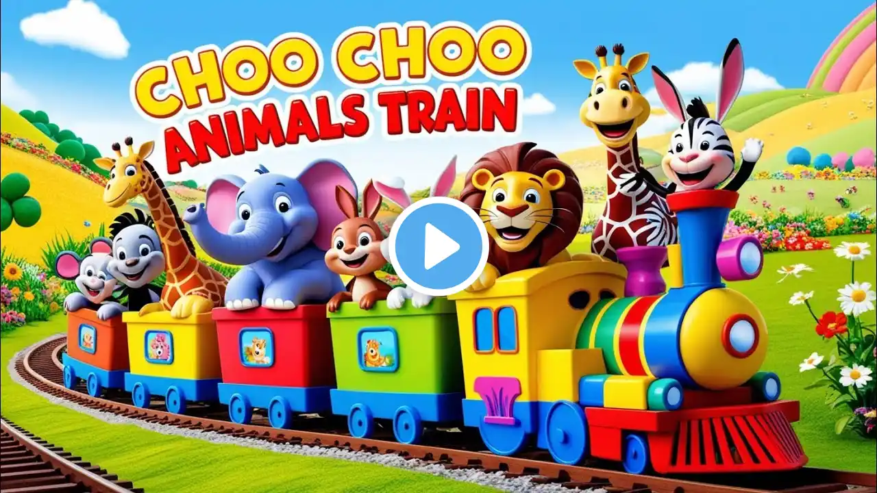 "🚂 Sing Along! Choo Choo Animals Train Song – Fun Nursery Rhymes for Kids!"