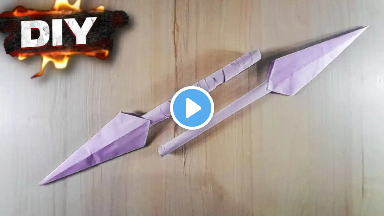 DIY - A4 Paper Double Kunai Challenge (Can You Do It?)💣💥