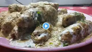 Afghani Malai Chicken Seekh Gravy | Chicken Malai Seekh with Creamy White Gravy
