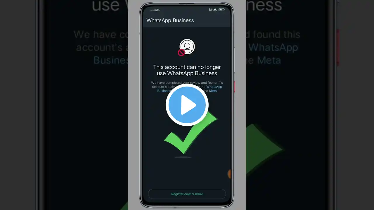 this account can no longer use whatsapp business problem solve | #whatsappbanned #whatsapp #shorts