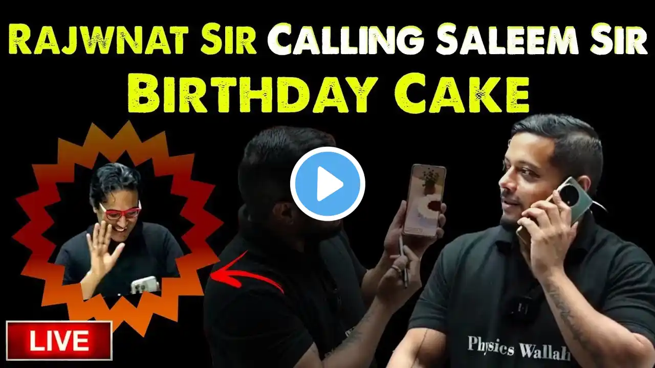 Rajwant sir call saleem sir for birthday wish in Live Class || Saleem Sir birthday #rajwantsir #jee